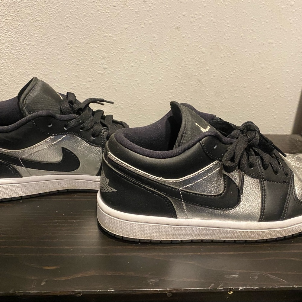 Jordan Black and Silver Sneakers Iconic Design